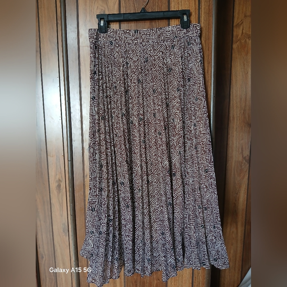París Artelier & Other Stories Brown Patterned Women's Skirt  Size 6 - Picture 3 of 7